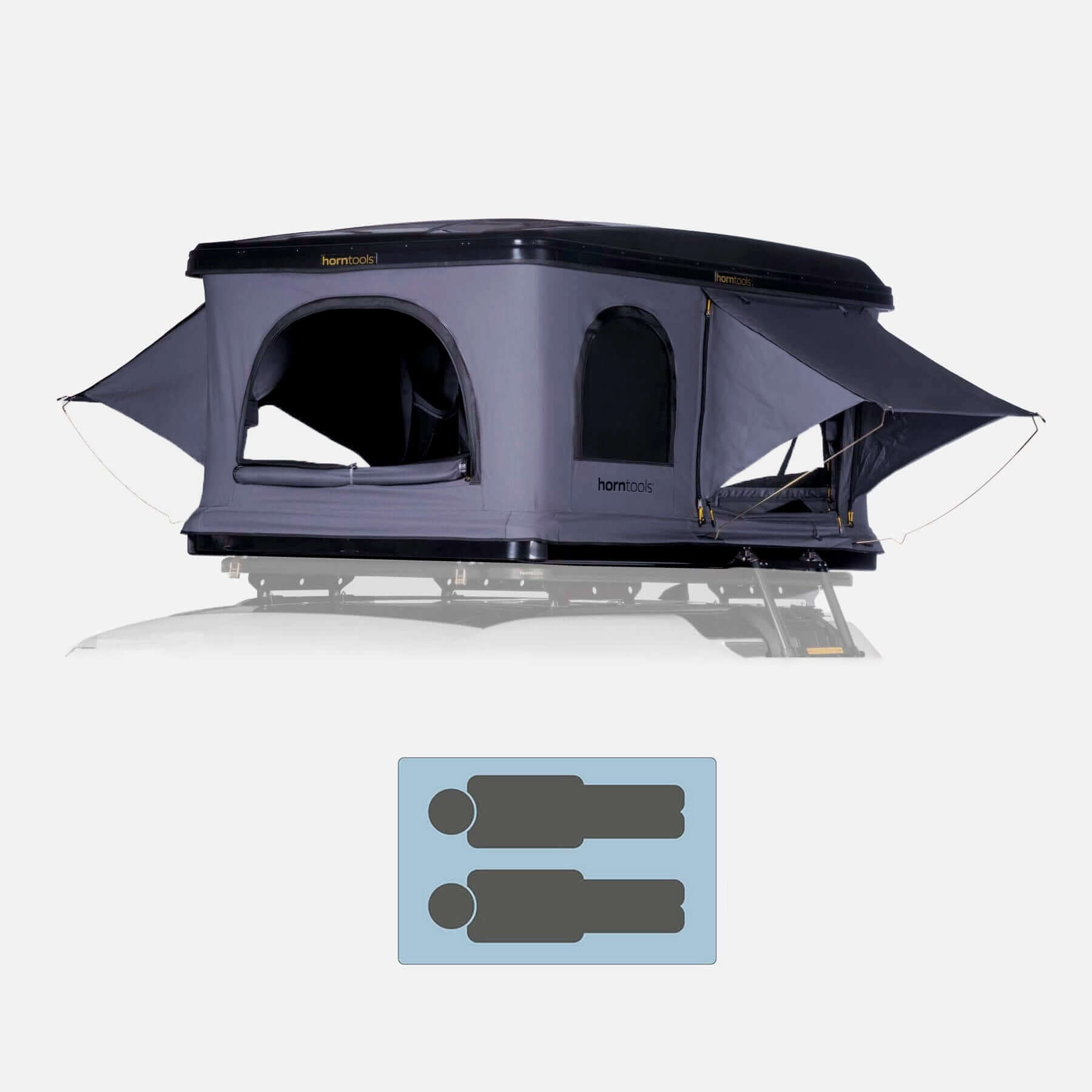 Dachzelt Hartschale Themis für 2 Personen - 140 cm