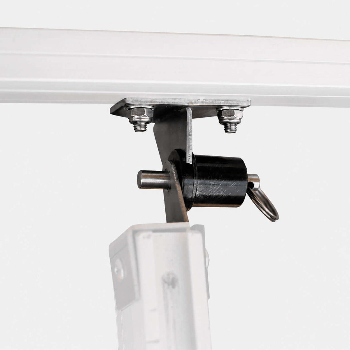 Roof tent ladder attachment quick release