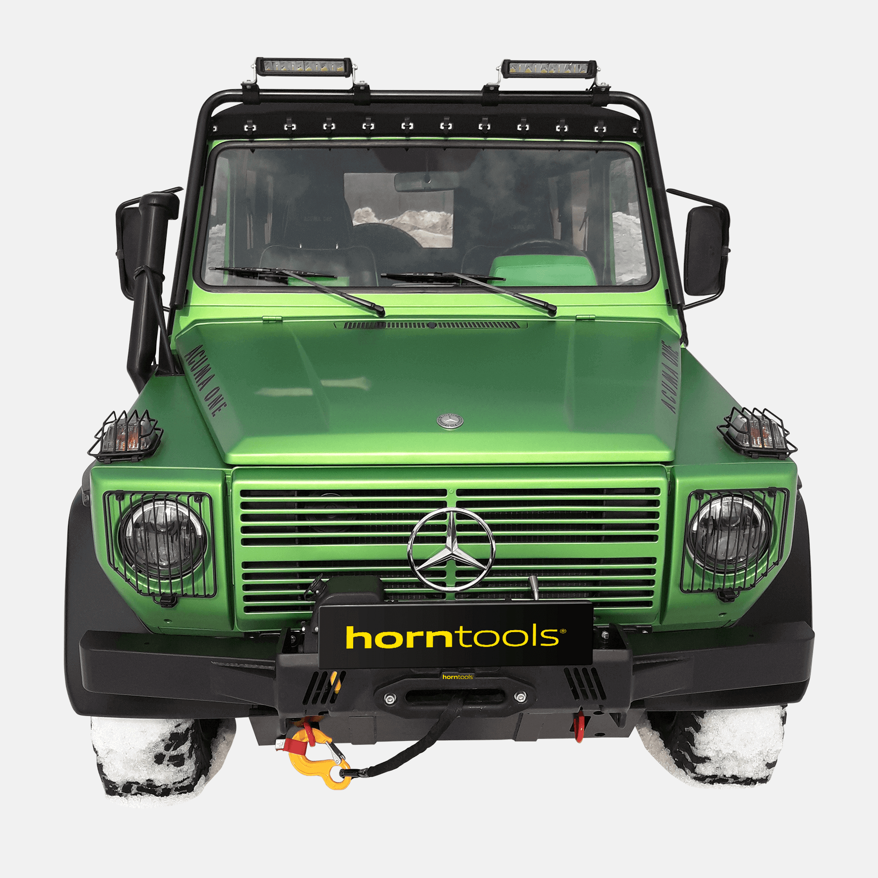 Seilwindensystem Mercedes Puch G 24V inklusive Stoßstange