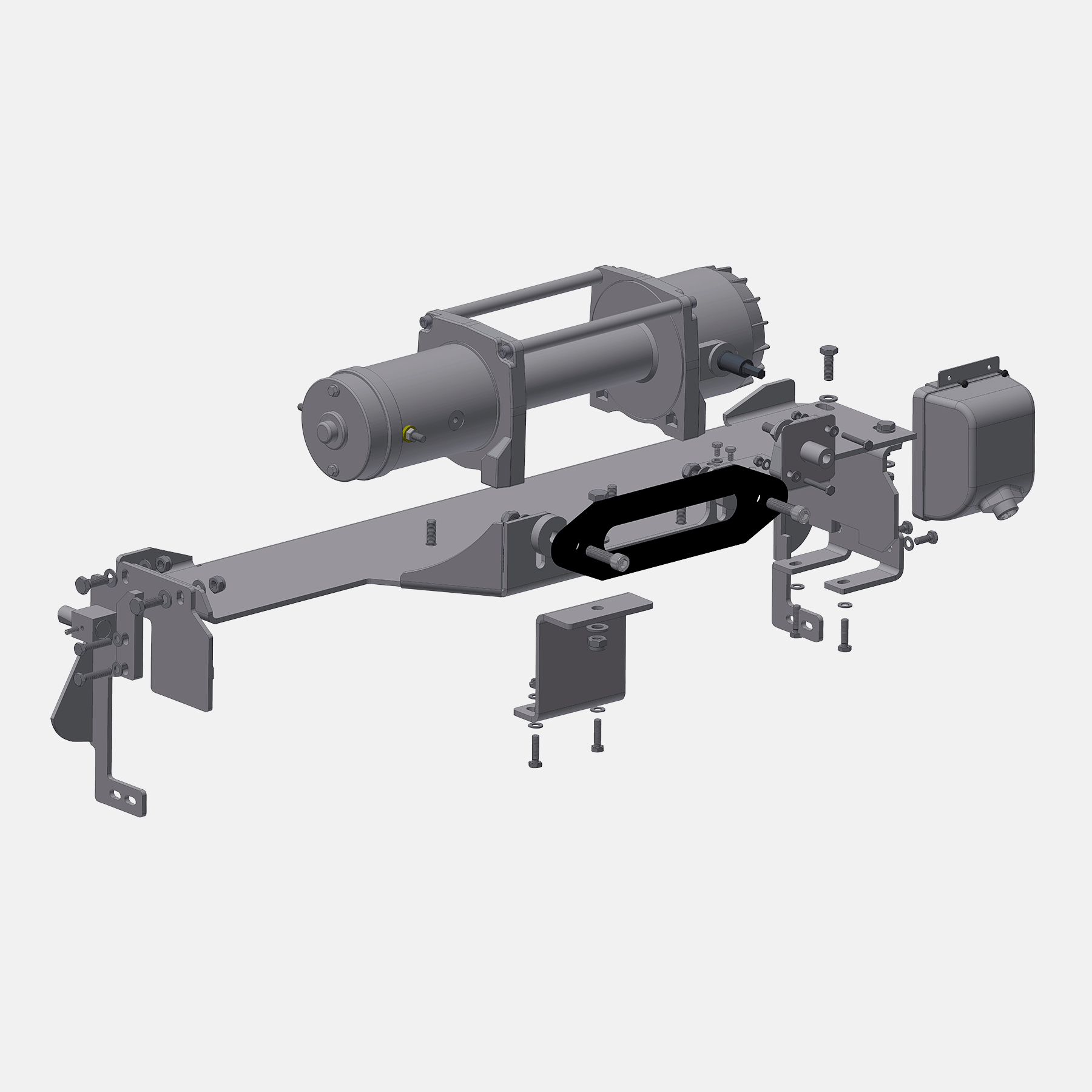 Seilwindensystem Alpha 4,3 Tonnen für Volkswagen® Amarok ab Bj. 2010 bis 2020