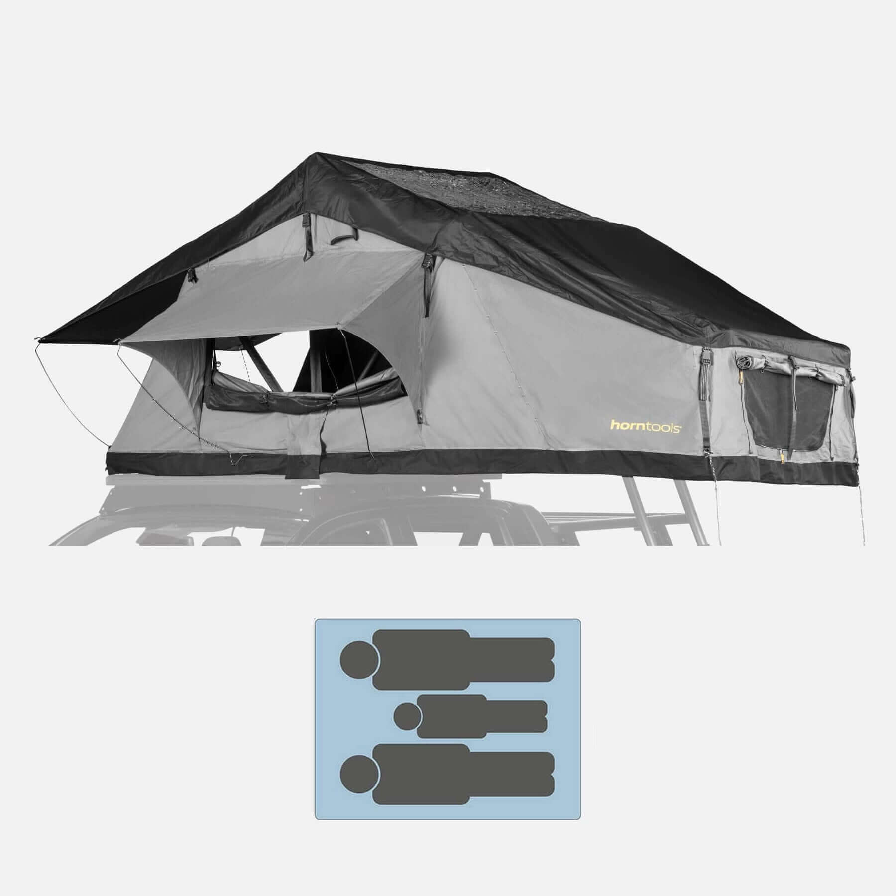 Daktent Elements Gen II voor 3 personen - 165 cm - Kleur Midnight Stone