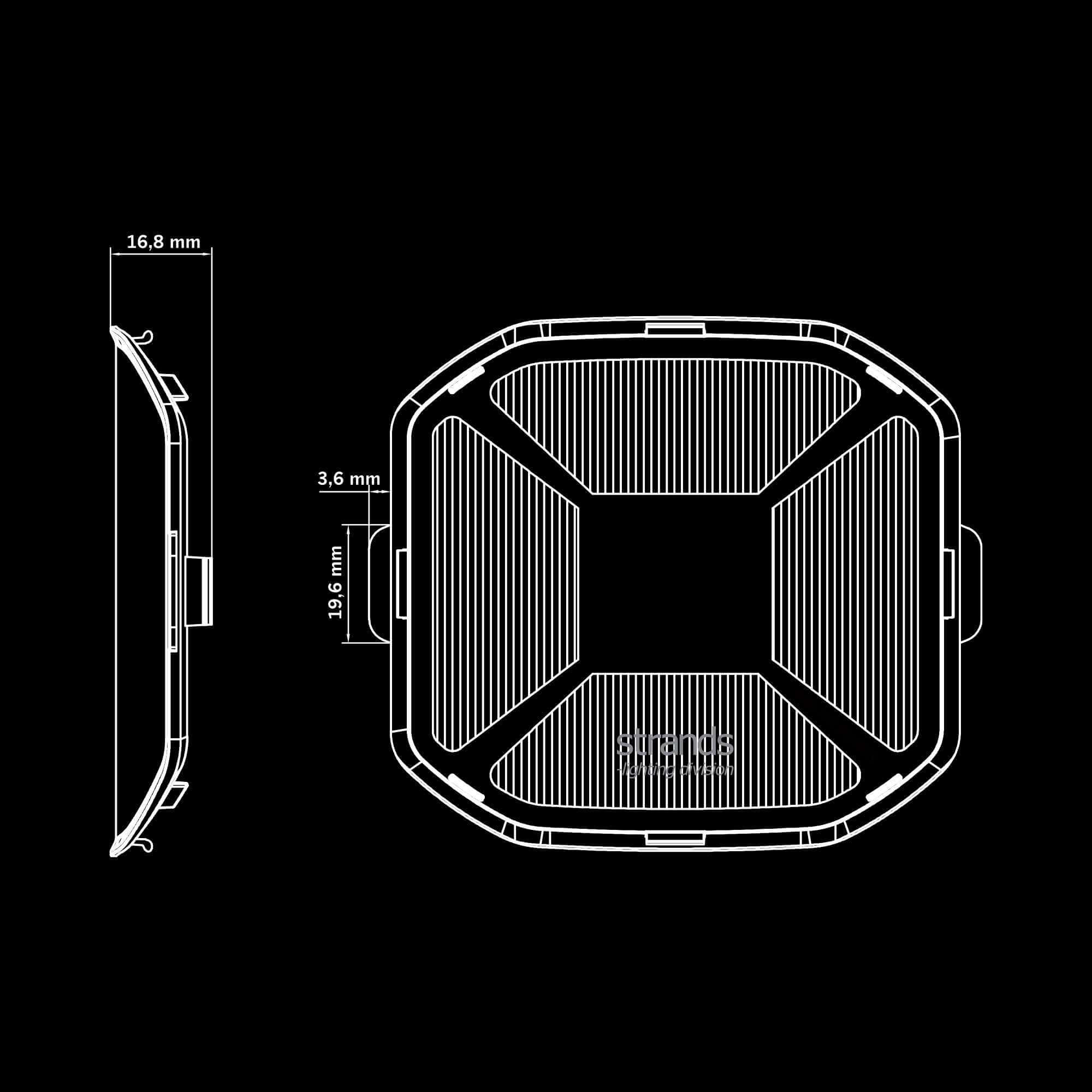 Strands SIBERIA X COVER LENS YELLOW FLOOD 4″