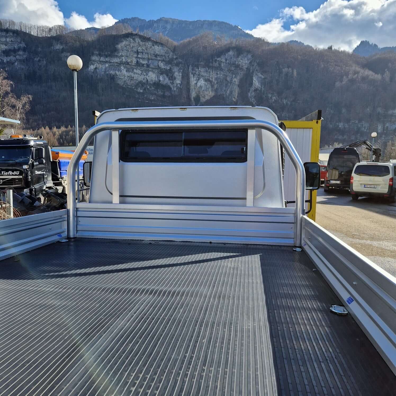 Flatbed UTE Tray Zilver inclusief zijwanden en cabinebescherming