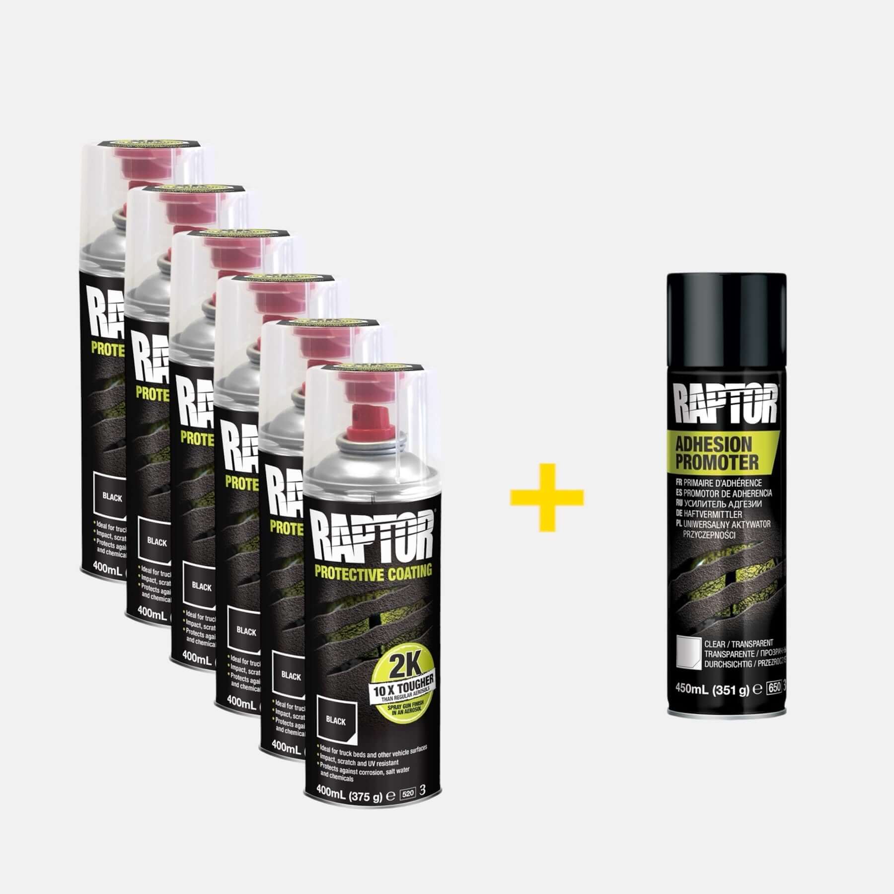 farbspray für markisen 6 x RAPTOR 2K Spraydose + gratis Haftmittel klar