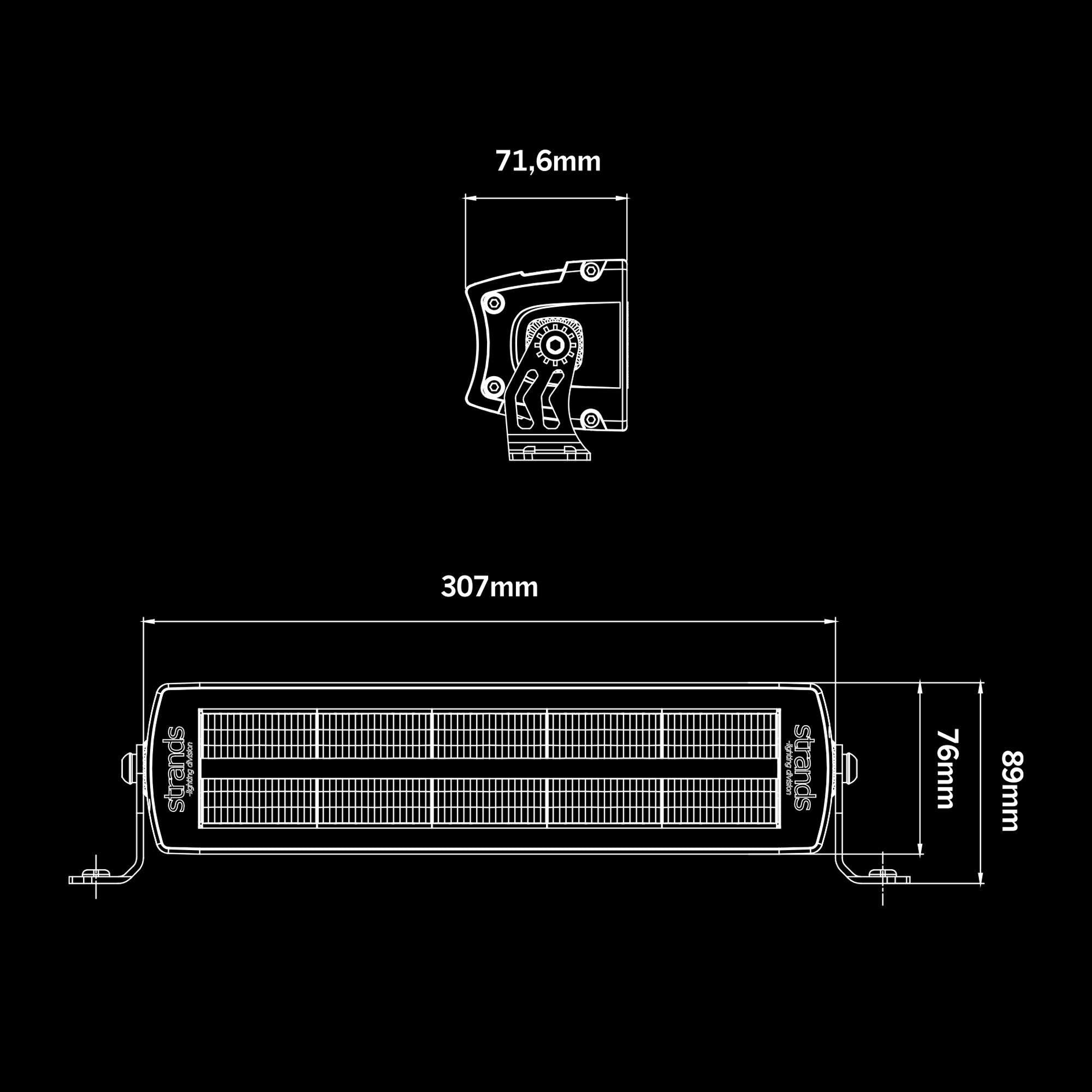 Strands SIBERIA XP RED TIGER WORK LIGHT BAR 12″