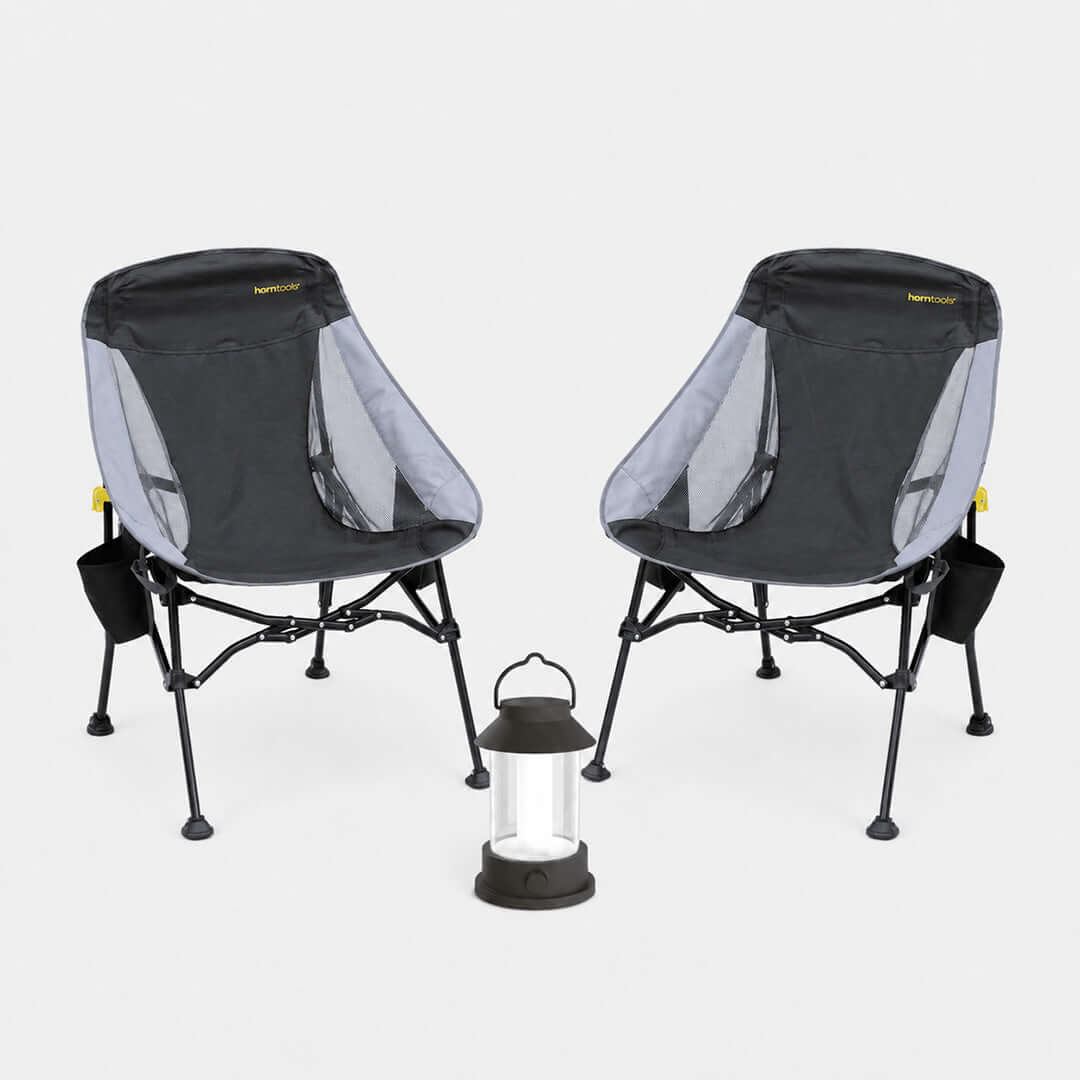 Camping Set Relax + Campinglampe schwarz