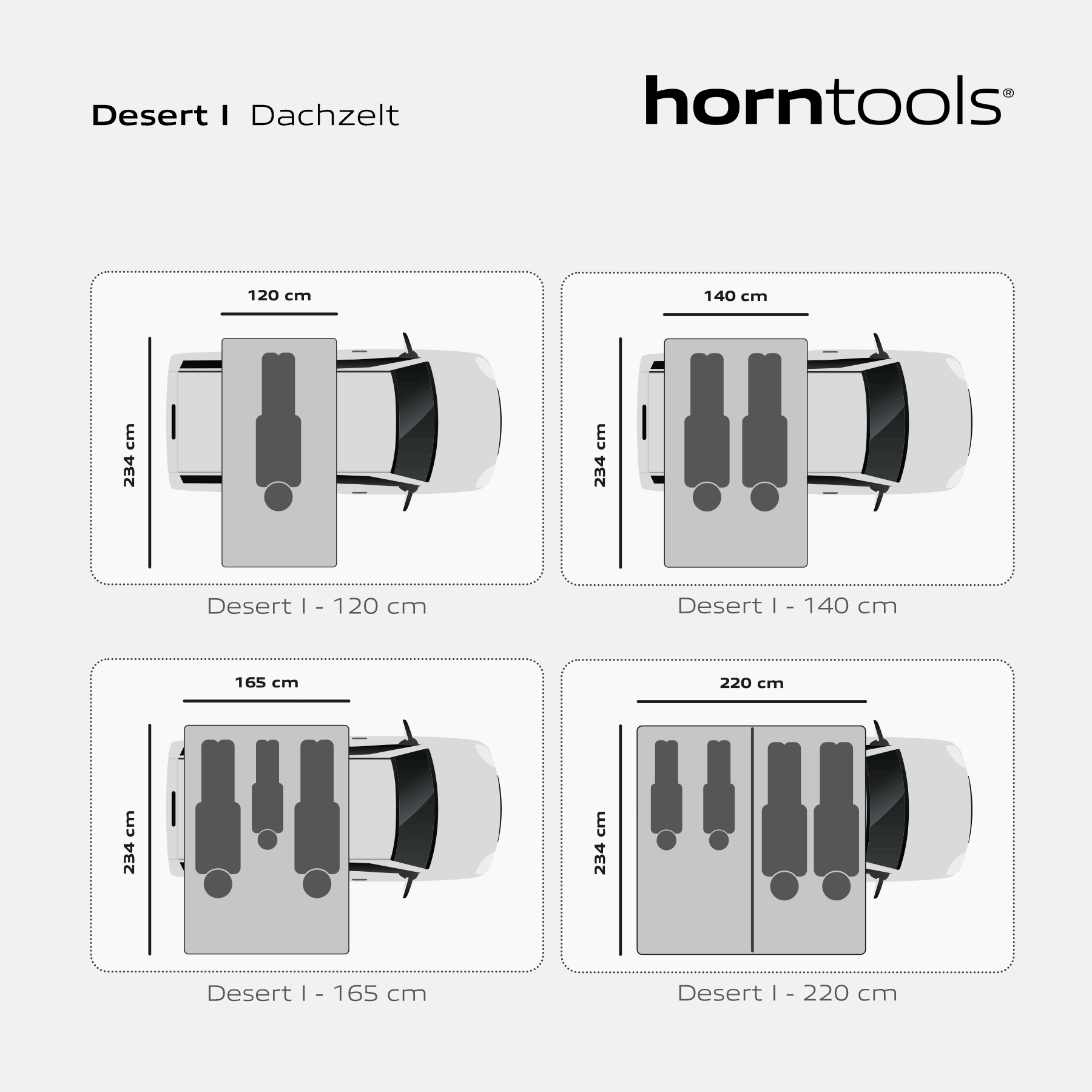 Dachzelt Horntools Desert 1 (165 cm)