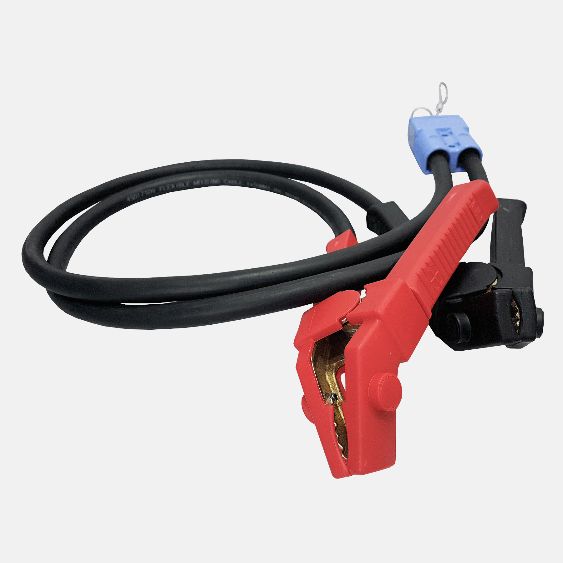 Winch cable set 1m 50mm2 jump starter adapter with plug and battery clamp