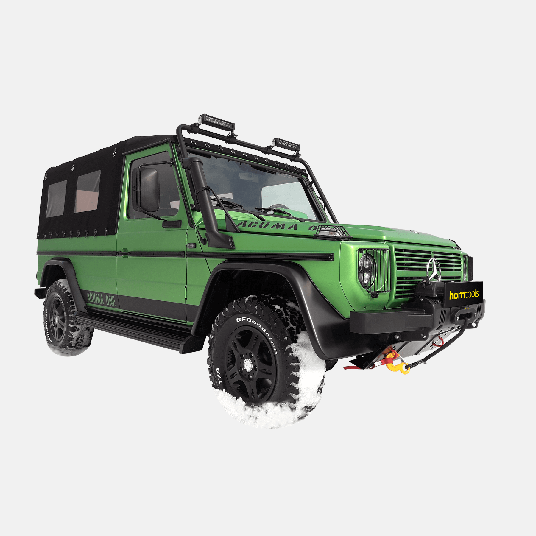 Mercedes Puch G 24V kabelliersysteem inclusief bumper
