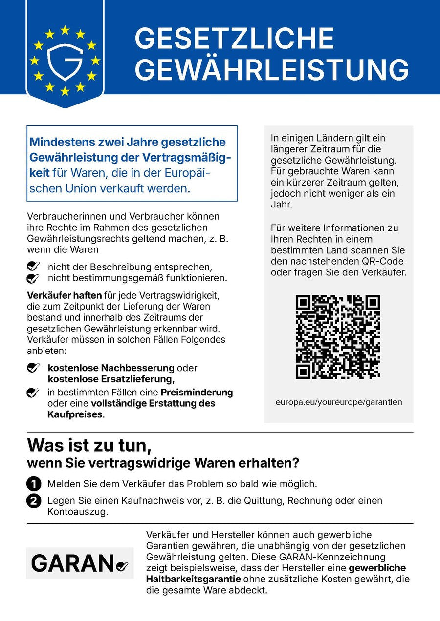 Offizielle EU-Mitteilung zur gesetzlichen Gewährleistung